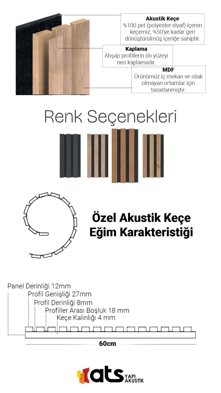60 x 280 Ahşap Panel Teak | Ats Yapı Shop