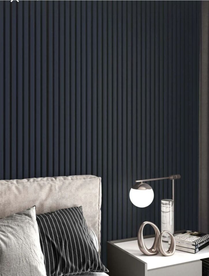 60 x 280 Ahşap Panel Antrasit Gri